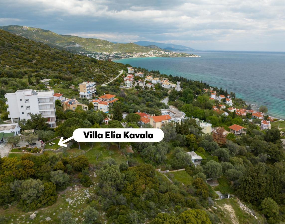 Villa Elia Kavala - Mediterranean Holiday Villa PalaiónTsiflíkion Exteriér fotografie